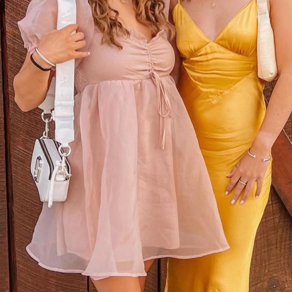 Boutique tan dress